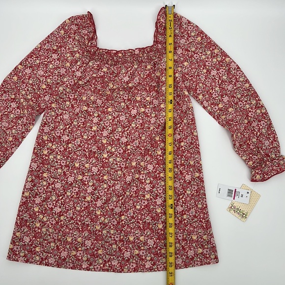 Bebop NWT Floral Peasant Style Mini Dress Sz. XS - Picture 8 of 11